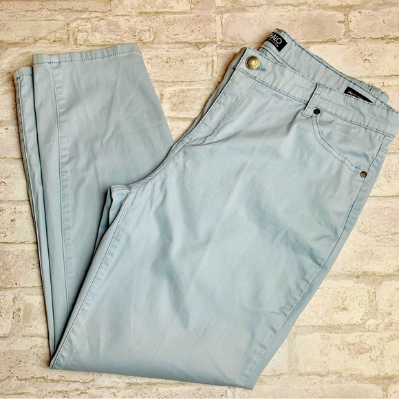 Buffalo David Bitten Blue/Gray Sueded Pants Summer Song Mid Rise Stretch - Picture 1 of 10
